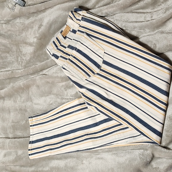 PAIGE Denim Jimmy Jimmy Skinny Cabana Blue stripe pants - Size 26 - Picture 11 of 12